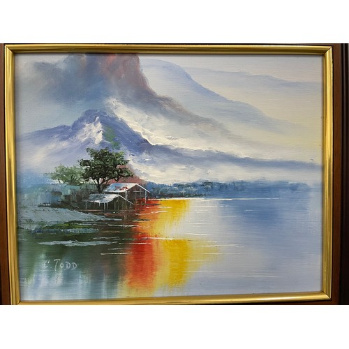 214 - Beautiful Vibrant Signed Charles Todd Oil On Board 10