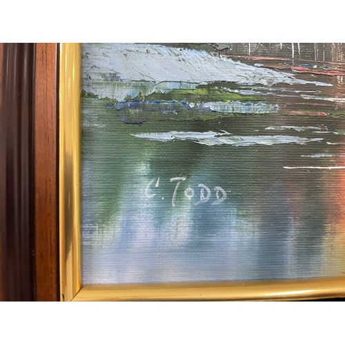 214 - Beautiful Vibrant Signed Charles Todd Oil On Board 10