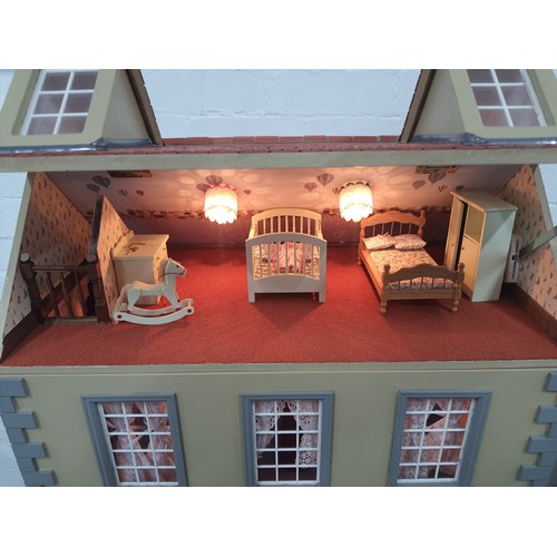 220 - 12-1 Scale Georgian Dolls House Fully fitted
Lights and decoration throughout, to a very high standa... 