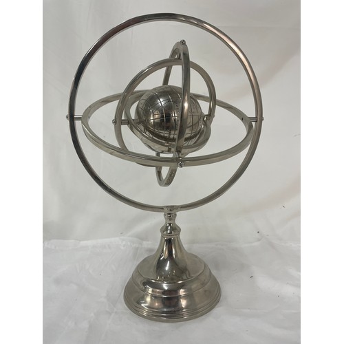 113 - Chrome Plated Armilary Sphere