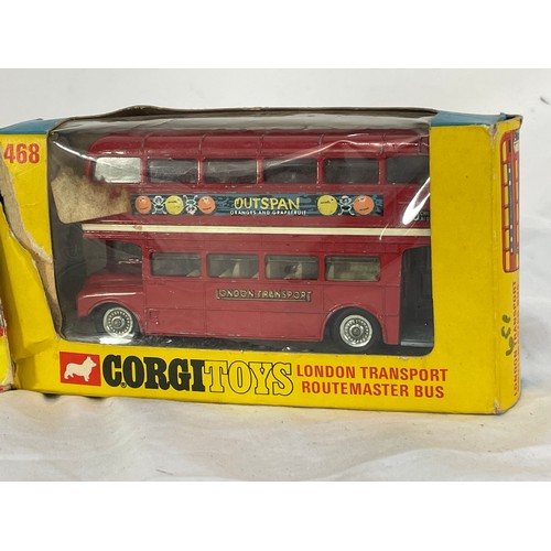 225 - Matchbox LTS Articulated Tanker & Corgi Route master Bus