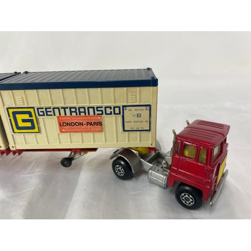 227 - Vintage Matchbox Scannel Tractor With K17 Trailer & Tank Transporter