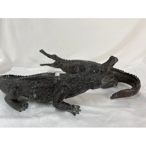 233 - Pair Of Bronze Crocodiles