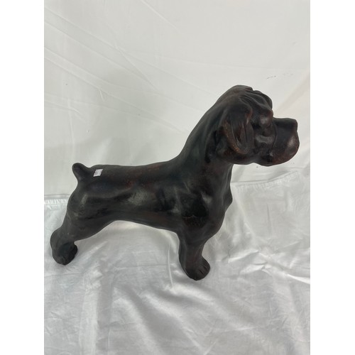 243 - Large Very Heavy Terracotta Dog 45 x 37cm