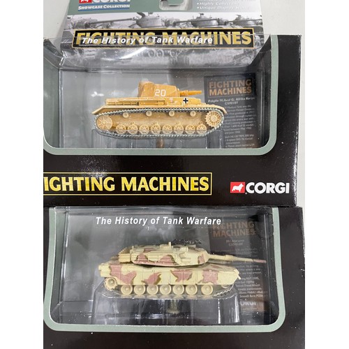 260 - 4 X Corgi Die Cast Fighting Machines The History Of Tank warfare.