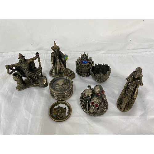 285 - A Selection Of Myth & Magic Cast Metal Collectibles