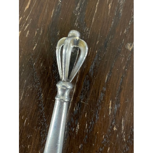 319 - W&S Sorensen Denmark Sterling Silver Letter Opener With Iconic Sorensen Crown Decoration