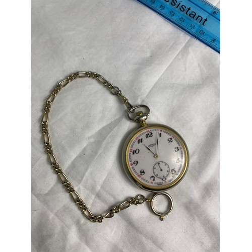 328 - Working Rotary Pocket watch On a Chain