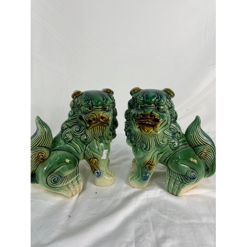 347 - 2 x Large Asian Lions 23cm