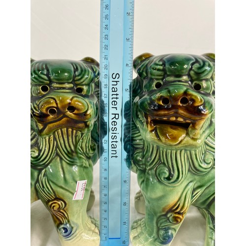 347 - 2 x Large Asian Lions 23cm