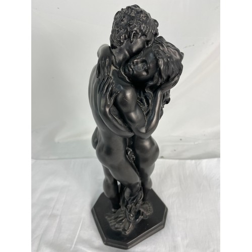 351 - Bronze Effect Lovers Sculpture By Crosa 1988