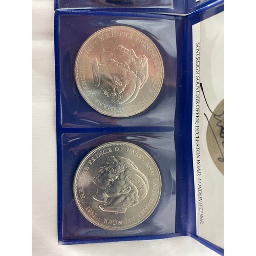 367 - 4 X Charles & Diana Commemorative Sovereigns