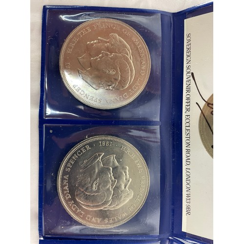 367 - 4 X Charles & Diana Commemorative Sovereigns