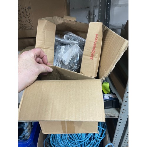 114 - 1 Box Containing 4 Smaller Boxes Of Chrome Locking Door Chains