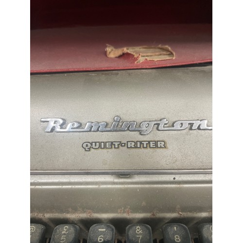 115 - 1940's Remington Quiet-Riter Typewriter In Original Case