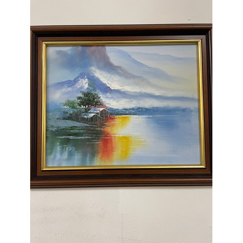 132 - Beautiful Vibrant Signed Charles Todd Oil On Board 10