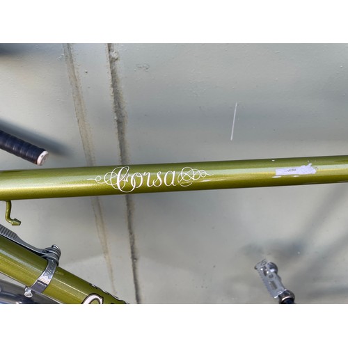 135 - 1970's Carlton Corsa Drop handled Road Bike, Like New In Pea Green