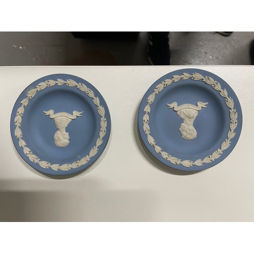 201 - 2 X Wedgewood Jasper Wear Commemorative Plates