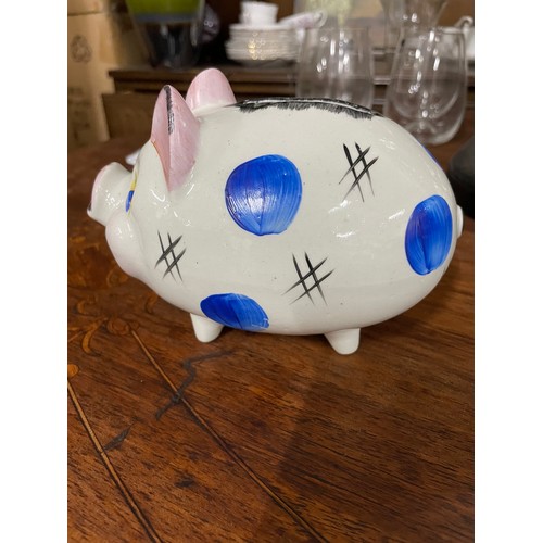 268 - Hand Painted Dendan ware Pig Moneybox