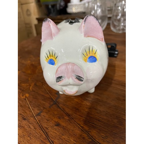 268 - Hand Painted Dendan ware Pig Moneybox