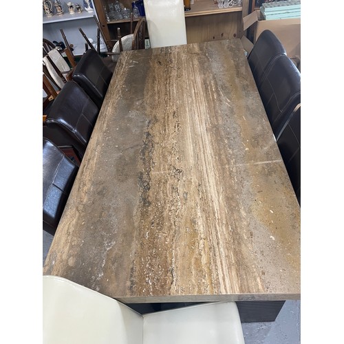 92 - 7ft Imported Italian Marble Dining Table Seats 8
Collection Only