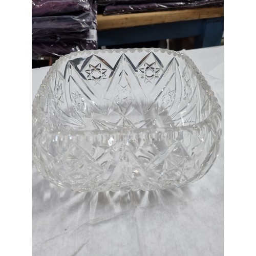 110 - Cut glass bowl and jug