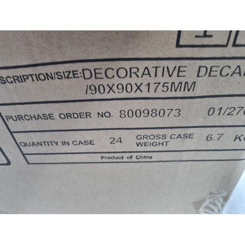 145 - 2 x Boxes of 24 decorative decanters