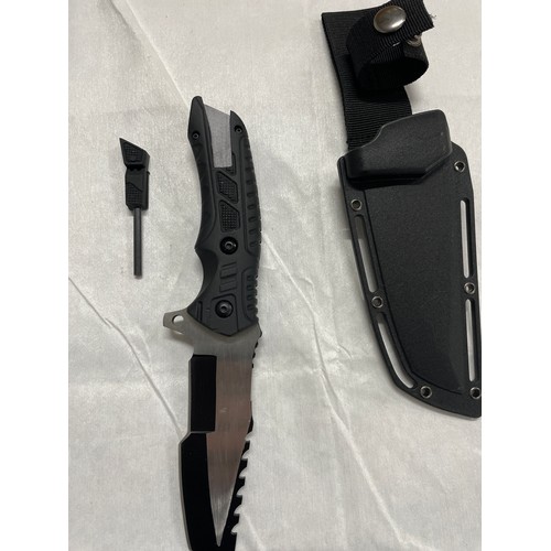 74 - New Survival Knife With Flint