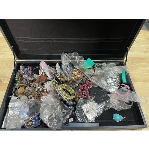 335 - Large Box Of Costume Jewelry