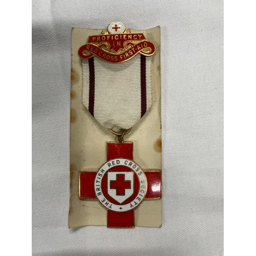 18 - Vintage Red Cross Enamel Pin Badge
