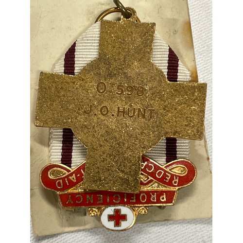 18 - Vintage Red Cross Enamel Pin Badge