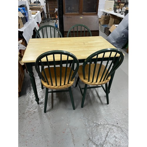 223 - Country Kitchen Pine Table & 4 Chairs