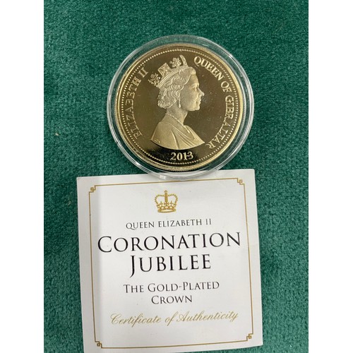 271 - 2013 Queen Elizabeth 2nd Gold Plated Coronation Jubilee Coin