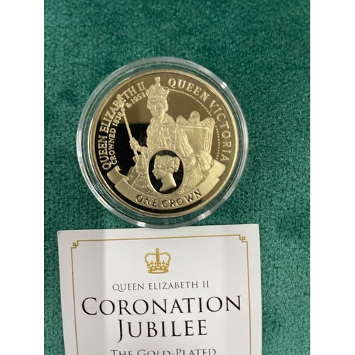 271 - 2013 Queen Elizabeth 2nd Gold Plated Coronation Jubilee Coin