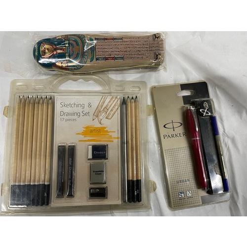 267 - Stationary Art Set Inc Parker Pen