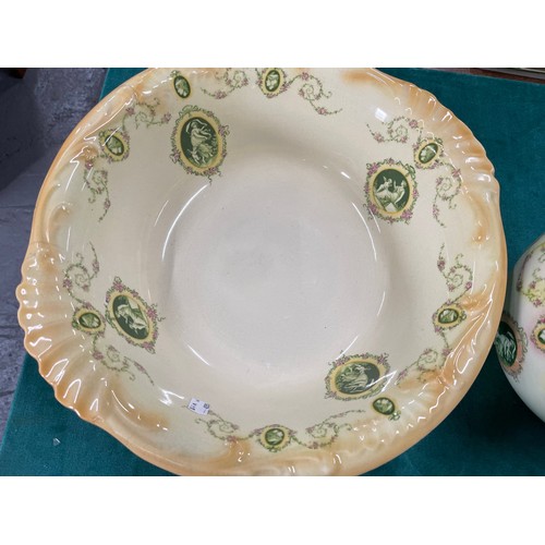 291 - Large Vintage Washbowl & jardiniere