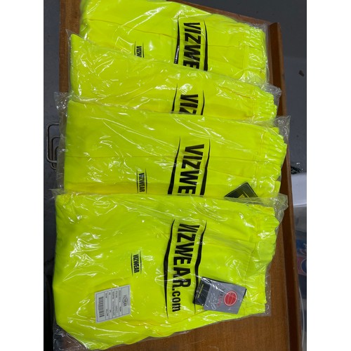 106 - 4 x Pairs Of High Vis Work Pants Size 2XL