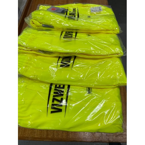 106 - 4 x Pairs Of High Vis Work Pants Size 2XL