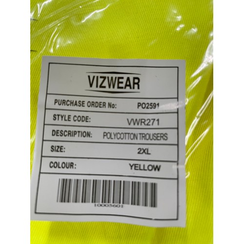 106 - 4 x Pairs Of High Vis Work Pants Size 2XL