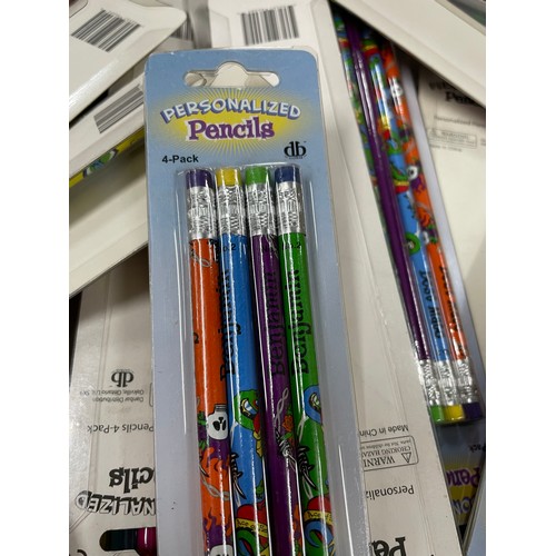 108 - Box Containing 60 Packs Of Personalized Pencils