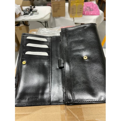 121 - 3 x Black leather Purses