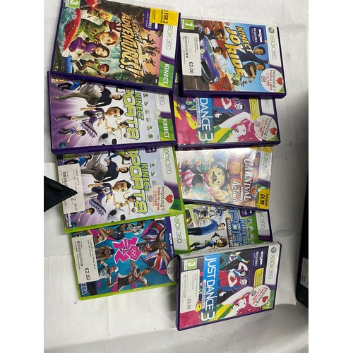 25 - Large Selection Of XBox 360 Kinnect Games Inc Just Dance,Connect Sports &Carnival Games