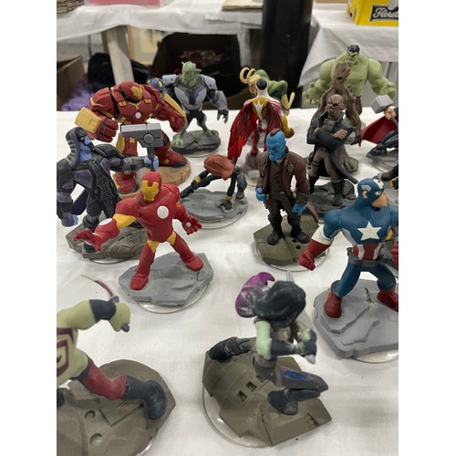 258 - Large Collection Of Disney Infinity Marvel Characters, Cards & Crystals