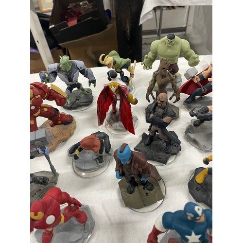 258 - Large Collection Of Disney Infinity Marvel Characters, Cards & Crystals