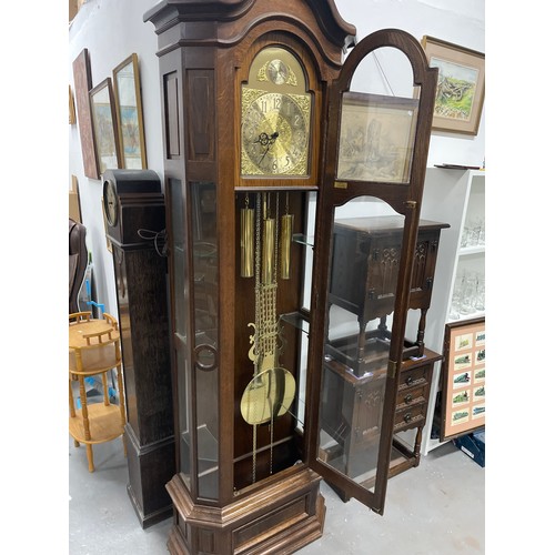 82 - Belgian Oak Interclock Grandfather Clock, With Paperwork.
7