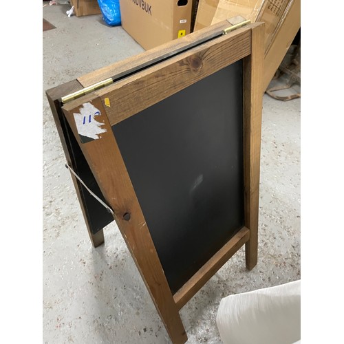 169 - Wood Framed Duel Sided Black Board A Frame