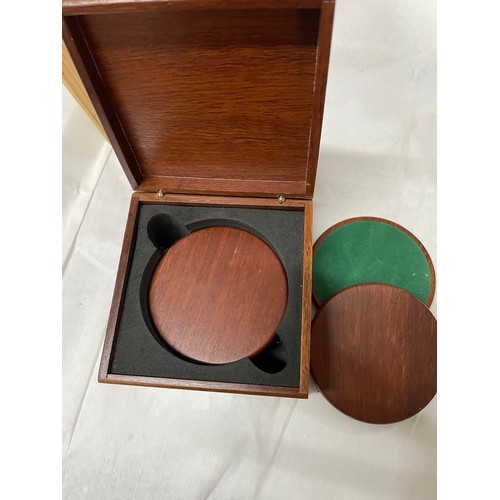 8 - Cased Mahogany Coasters