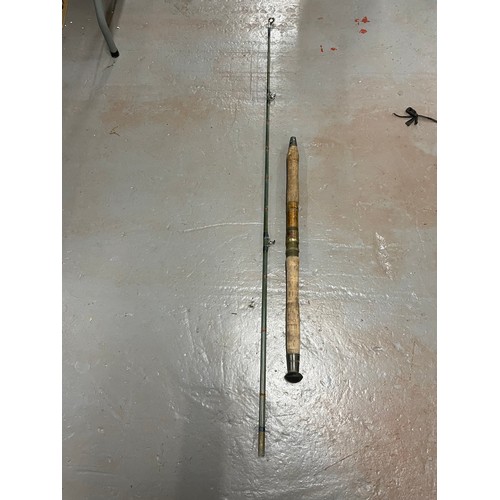 34 - Vintage Brass & Glass Fibre Fishing Rod