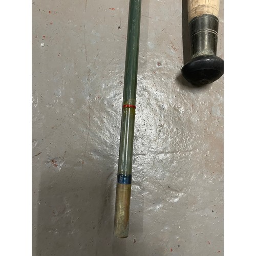 34 - Vintage Brass & Glass Fibre Fishing Rod