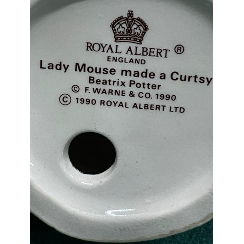 15 - Royal Albert Beatrix Potter Figurine 'Lady Mouse Made A Courtesy'